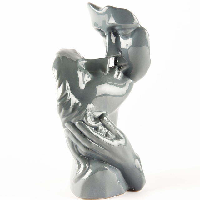 Sculpture - Grey Lovers Kissing