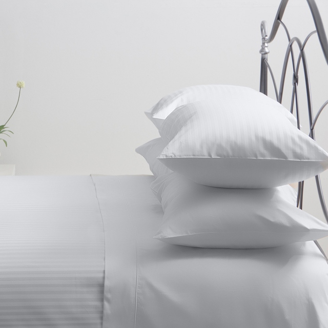 Hotel Stripe White Bedding Collection