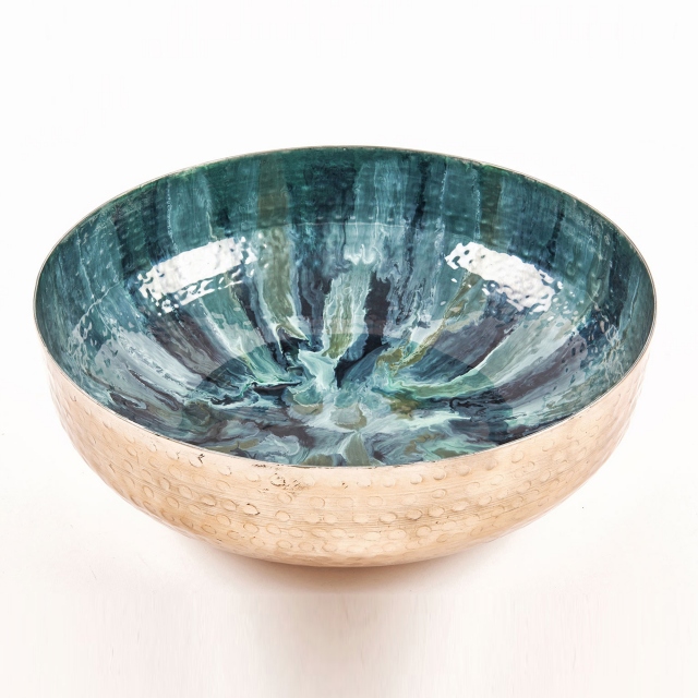 Alchemy Bowl - Champagne & Green - Vase Bowls & Plates - Fishpools