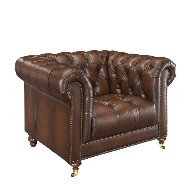 Club Chair In Leather - Churchill