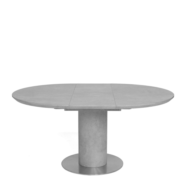 Circular Ext. Table Concrete Effect Finish - Indus