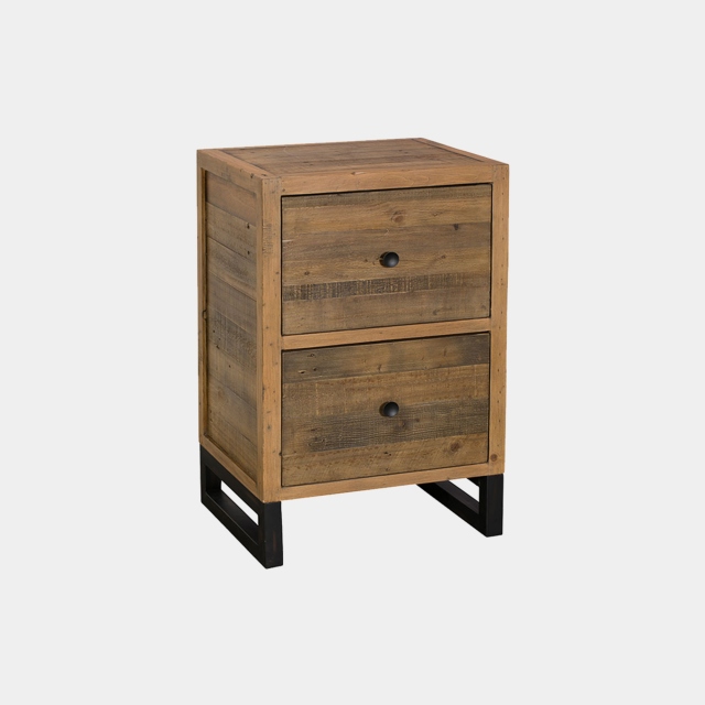 2 Drawer Filing Cabinet In Reclaimed Timber - Delta