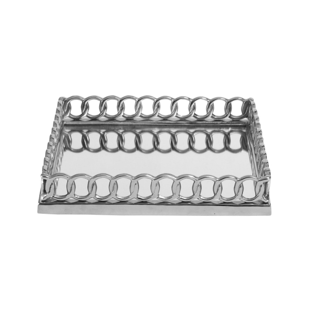 Mirrored Tray - Chain Link