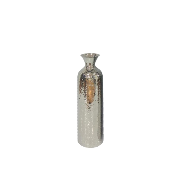 Stainless Steel Small - Hammered Fluted Vase