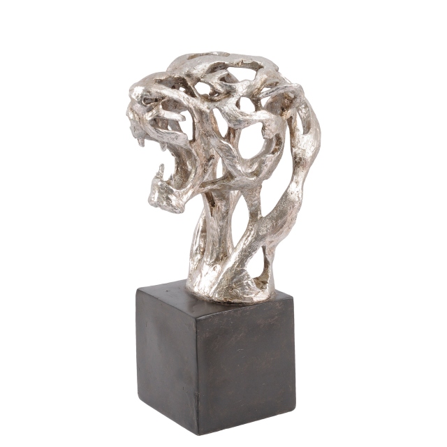 Silver - Natures Edge Tiger Head Sculpture