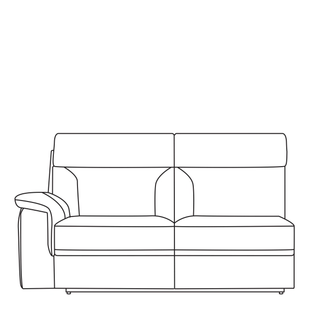 Sorrento - 2.5 Seat Sofa 1 Arm LHF In Leather