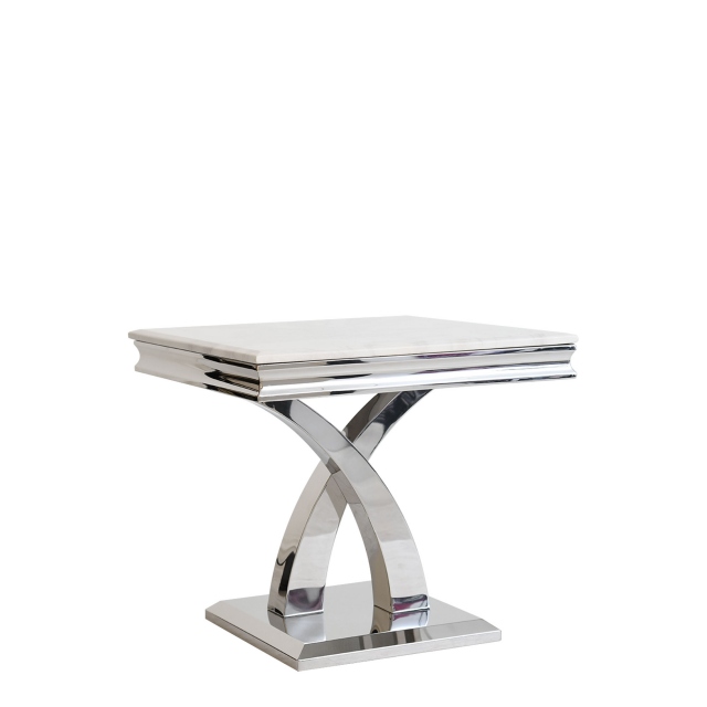 Lamp Table In Bone White - Caesar