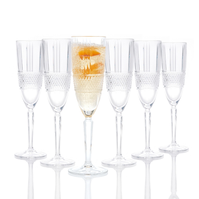 Set of 6 - RCR Brillante Champagne Flutes