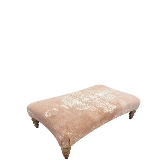 Curved Footstool In Fabric - Tetrad Jacaranda