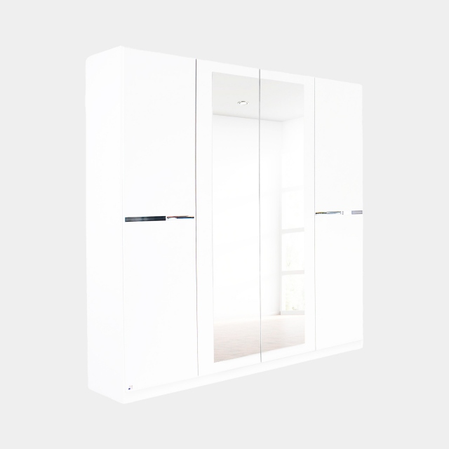 181cm 4 Door Hinged Robe With 2 Mirrors (210cmH) In A4M06 Sonoma Oak - Alpen
