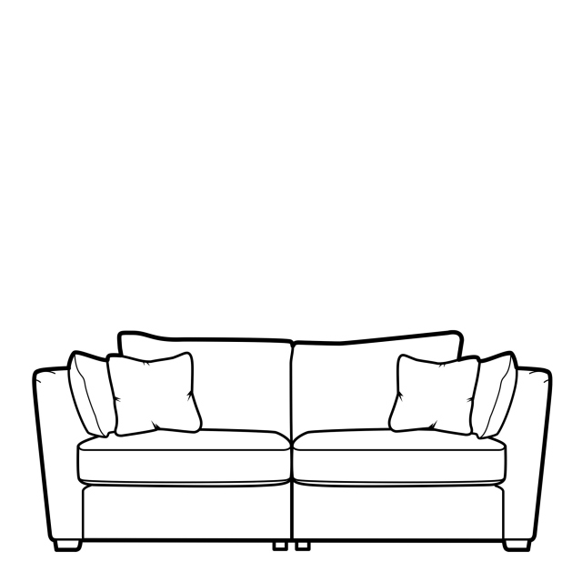 Fixed Cover Standard Back Medium Sofa In Fabric - Collins & Hayes Maple