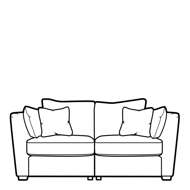 Small Fixed Cover Standard Back Sofa In Fabric - Collins & Hayes Maple