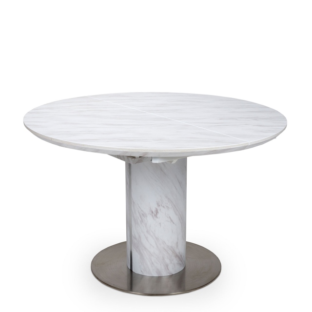 Arbor 120cm Round Extending Dining, Round Marble Table Top 120cm