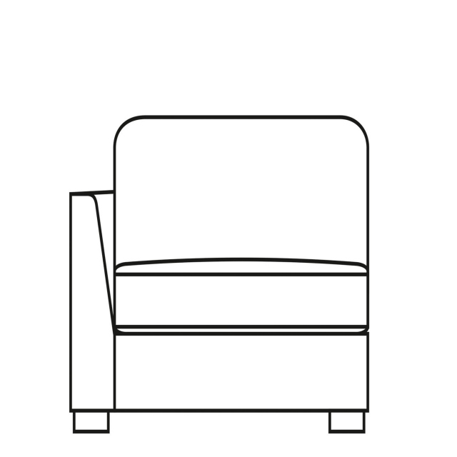 Extra Large Chair LHF Unit In Fabric - Sasha