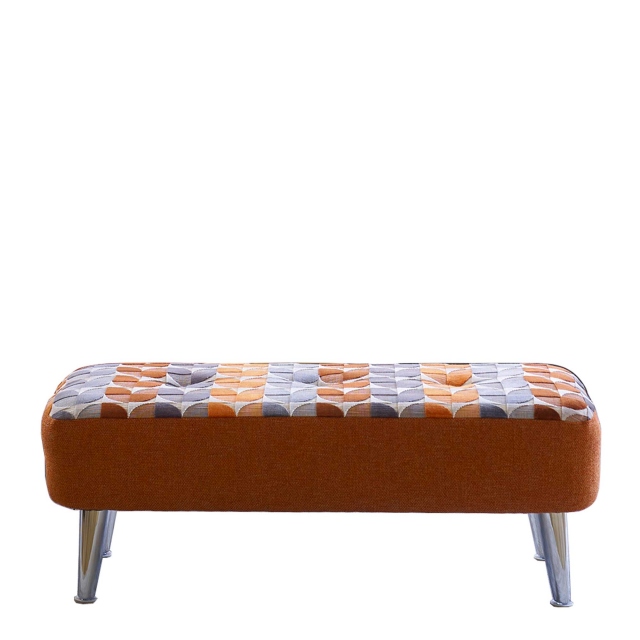 Malaga - Medium Designer Bench Stool In Fabric