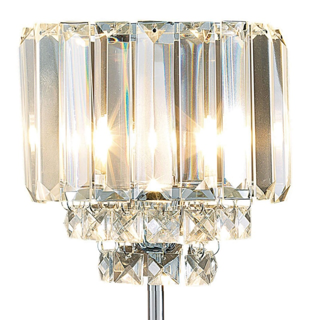 Vienna Table Lamp Crystal/Chrome (ex Display) - Laura Ashley
