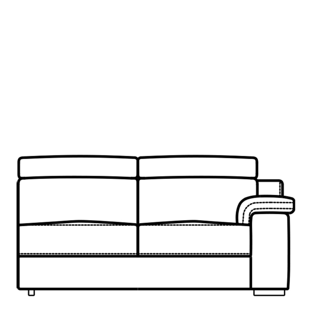 Selvino - 2 Seat Sofa 1 Arm RHF In Leather