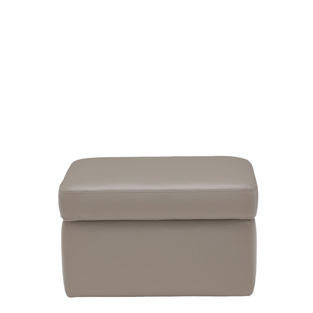 Storage Footstool In Leather - Varese