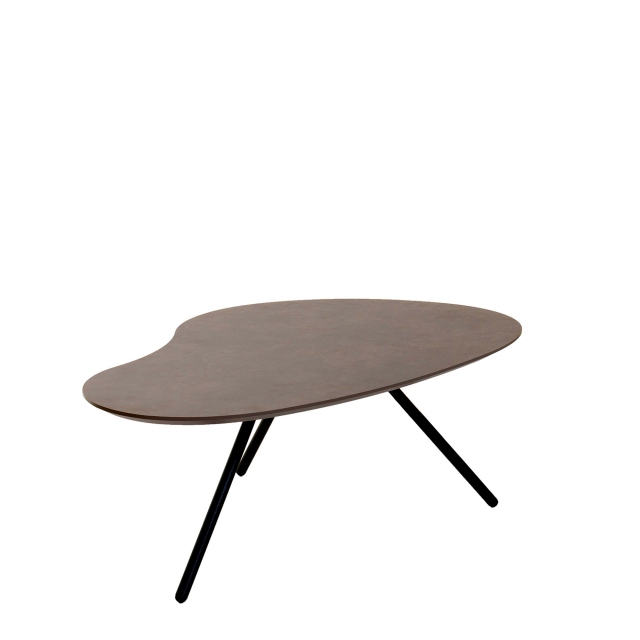 90cm Coffee Table In Bronze 0794GA Black Frame - Cirrus