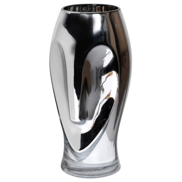 Silver - Futura Glass Face Vase