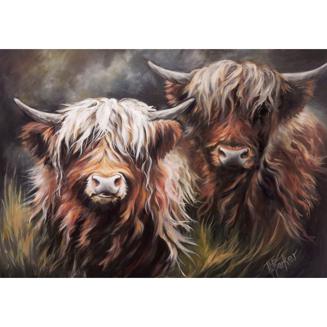 by Hilary Barker - Two Highland Lasses
