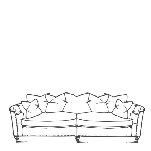 Grand Split Pillow Back Sofa In Fabric - Safari