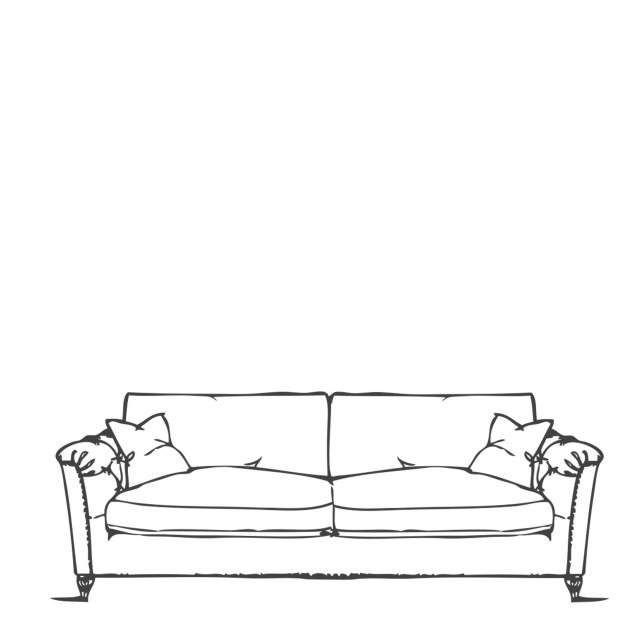 Extra Large Standard Back Sofa In Fabric - Safari