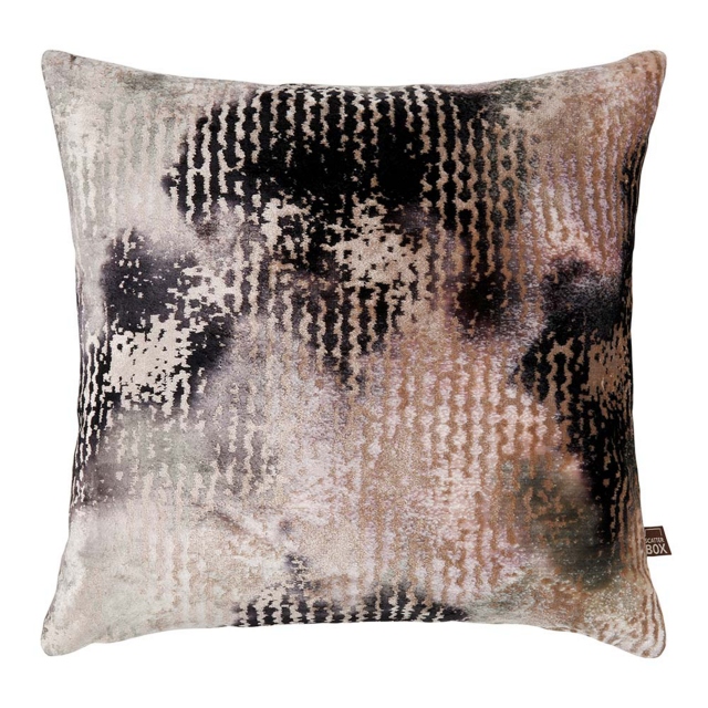 Nisha Mink/Charcoal Small Cushion