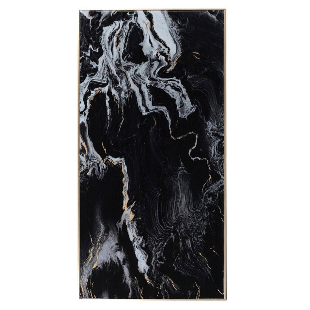 Framed Canvas - Marble Black
