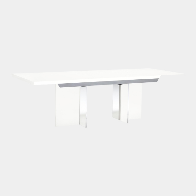 Extending Dining Table In White High Gloss - Polar