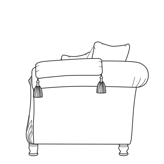 4 Seat Pillow Back Sofa In Fabric - Santa Barbara