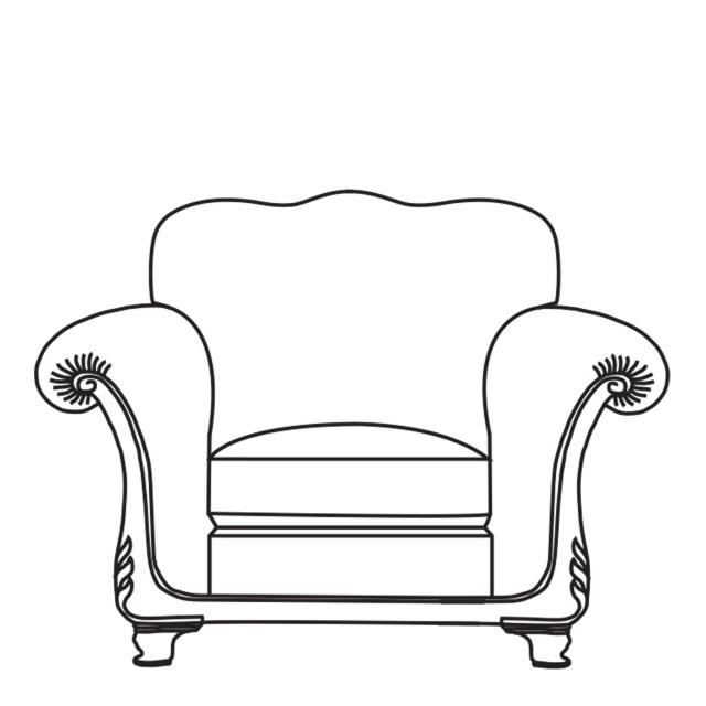 Standard Back Chair In Fabric - Santa Barbara