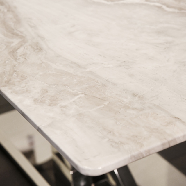 Console Table In Grey Marble - Azaro