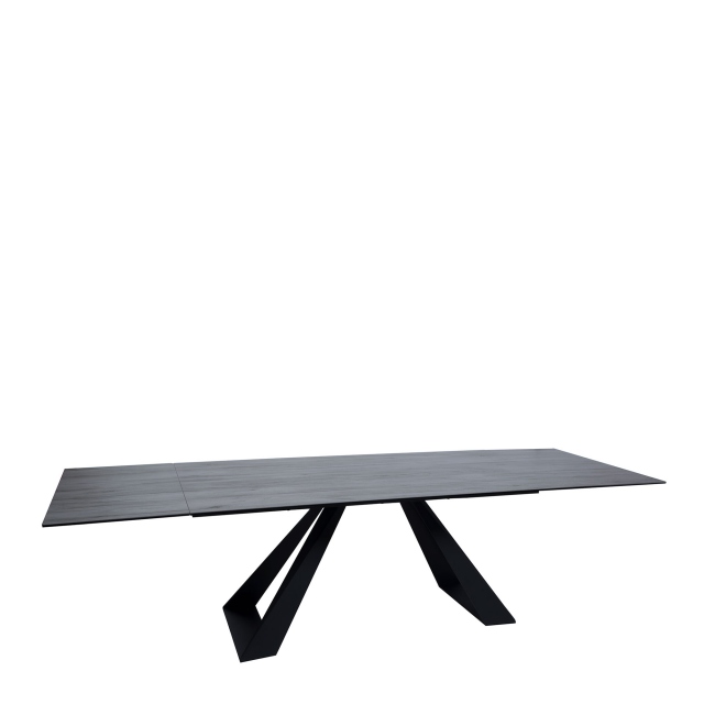 Conrad - 180cm Extending Dining Table Grey Wood Effect Ceramic Top