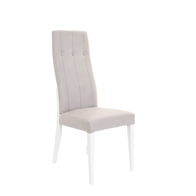 Wyndham - Faux Leather Dining Chair In Grey