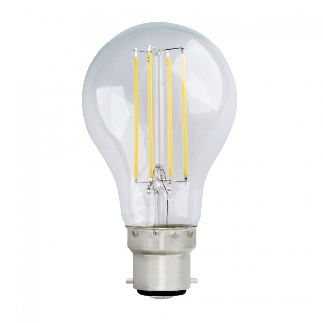 LED 7w BC Clear Warm White Light Bulb - GLS