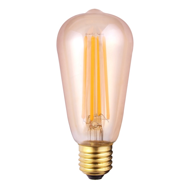 LED Vintage Valve Bulb 8w ES Tinted Warm White Dimmable
