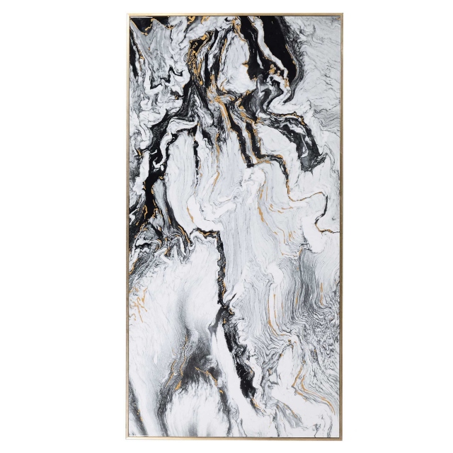 Framed Canvas - Marble White