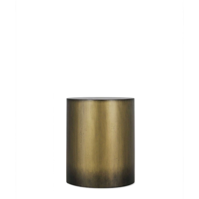Lamp Table In Polished Antique Brass - Lumpur