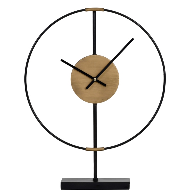 Brass/Black Mantel Clock