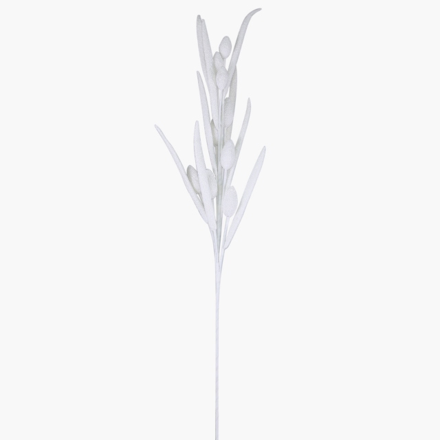 Bunny Faux Tail Grass White/Glitter 125cm