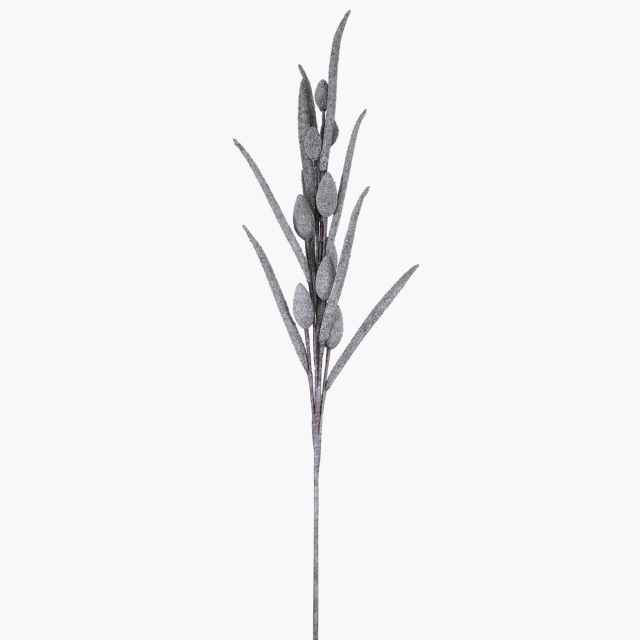 Bunny Faux Tail Grass Grey/Glitter 125cm