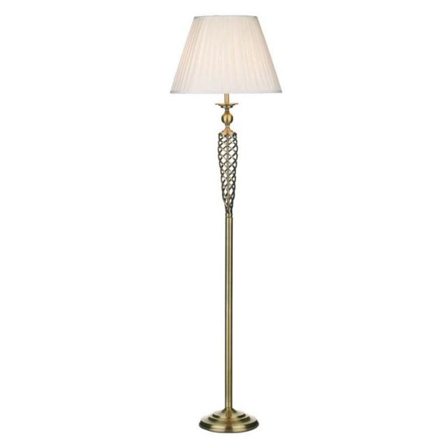 Braid Floor Lamp Antique Brass