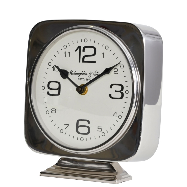 Vickery Mantel Silver Clock