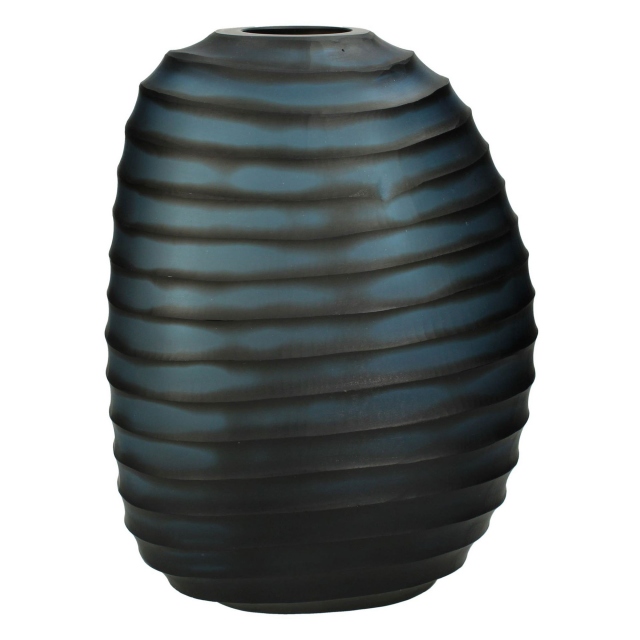 Cantelupe Glass Vase Blue