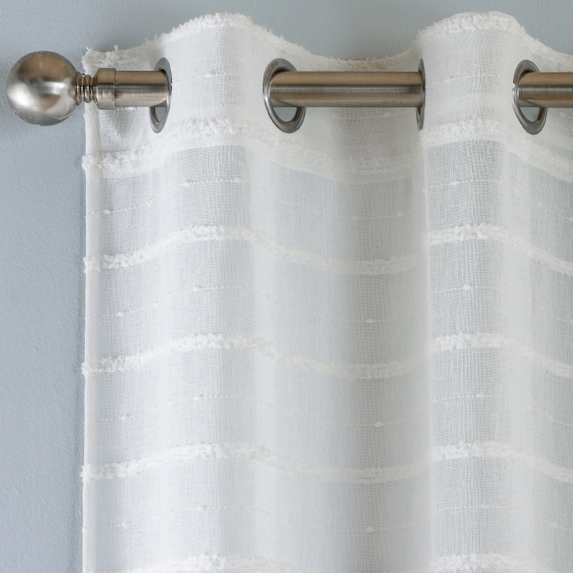 Antigua Eyelet Headed Voile Panel Natural
