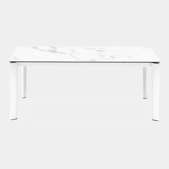 CS/4097-MV Ext Dining Table White Marble Ceramic - Calligaris Delta