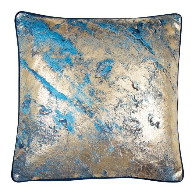 Heavenly Blue/Gold Small Cushion