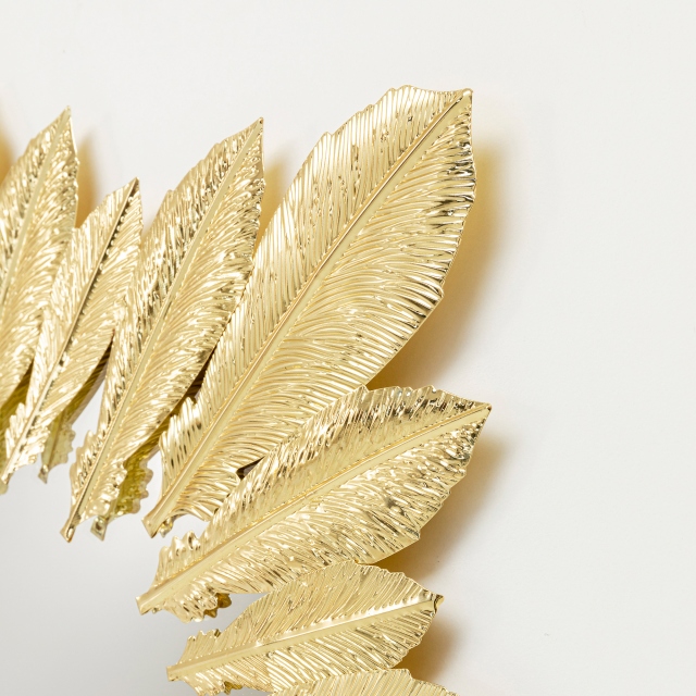 Feather Wall Mirror Gold