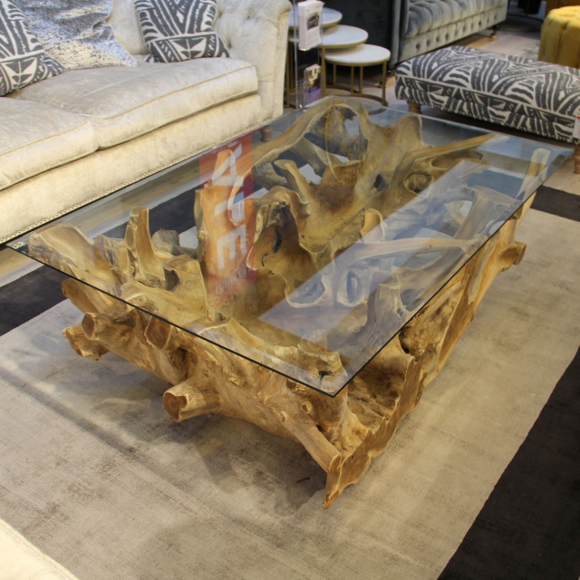 Kubu - 150cm x 100cm Rectangular Coffee Table With Glass Top
